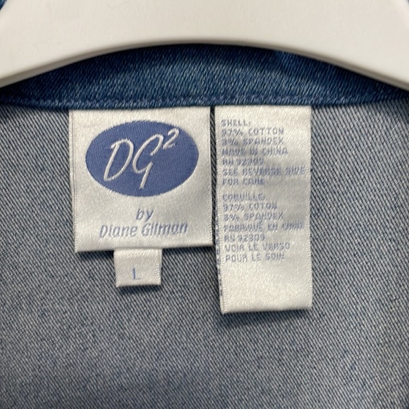 Vintage Dg2 By Diane Gilman Light Wash Denim Blazer, SZ large - Picture 4 of 9